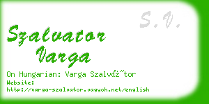 szalvator varga business card